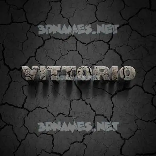 vittorio in Cracked Stone style - 3D name wallpaper vittorio in Cracked Stone style - 3D name wallpaper