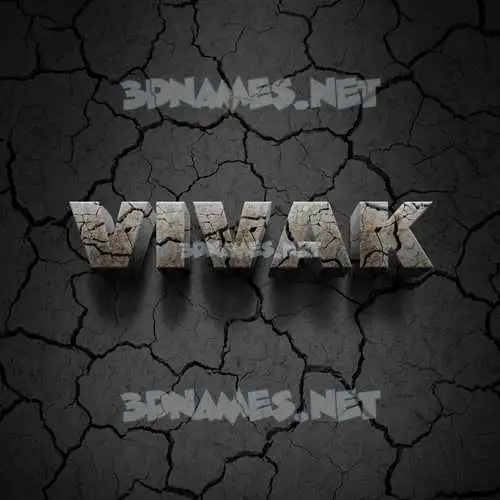 vivak in Cracked Stone style - 3D name wallpaper vivak in Cracked Stone style - 3D name wallpaper