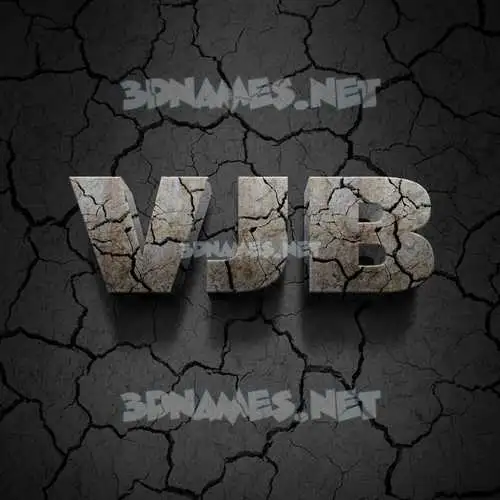 vjb in Cracked Stone style - 3D name wallpaper vjb in Cracked Stone style - 3D name wallpaper