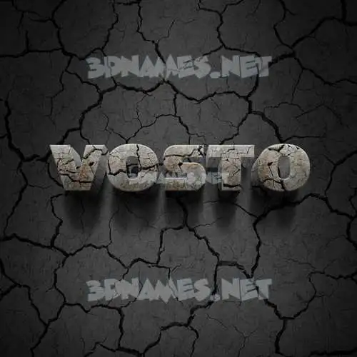 vosto in Cracked Stone style - 3D name wallpaper vosto in Cracked Stone style - 3D name wallpaper