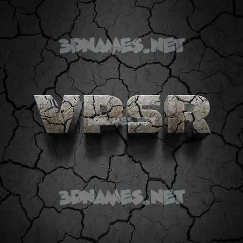 vpsr in Cracked Stone style - 3D name wallpaper