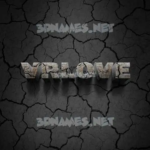 vrlove in Cracked Stone style - 3D name wallpaper vrlove in Cracked Stone style - 3D name wallpaper