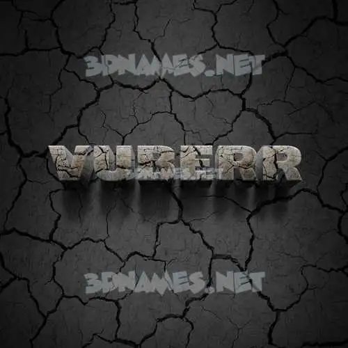vuberr in Cracked Stone style - 3D name wallpaper vuberr in Cracked Stone style - 3D name wallpaper