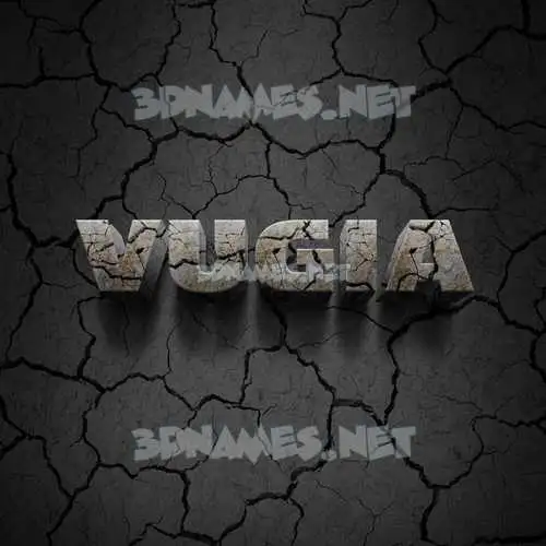 vugia in Cracked Stone style - 3D name wallpaper