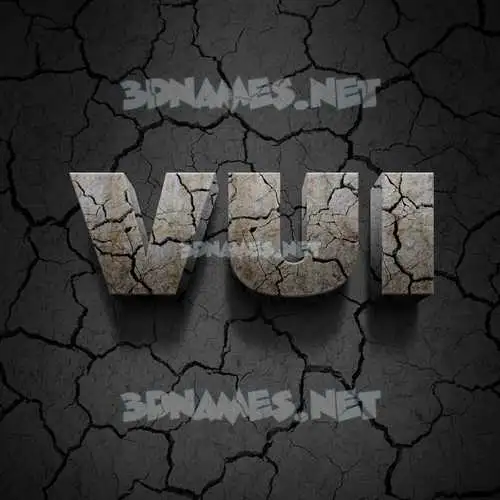 vui in Cracked Stone style - 3D name wallpaper vui in Cracked Stone style - 3D name wallpaper