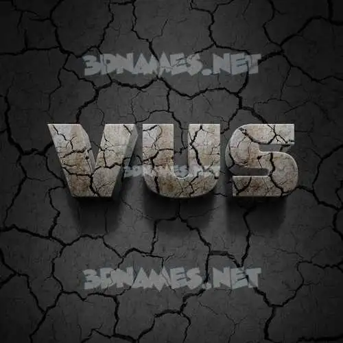 vus in Cracked Stone style - 3D name wallpaper vus in Cracked Stone style - 3D name wallpaper