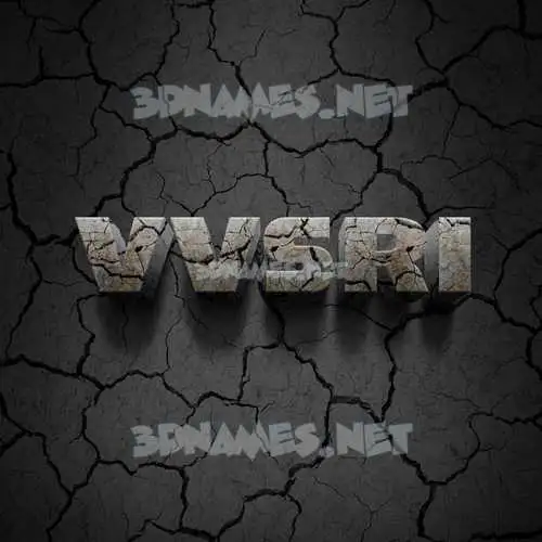 vvsri in Cracked Stone style - 3D name wallpaper vvsri in Cracked Stone style - 3D name wallpaper