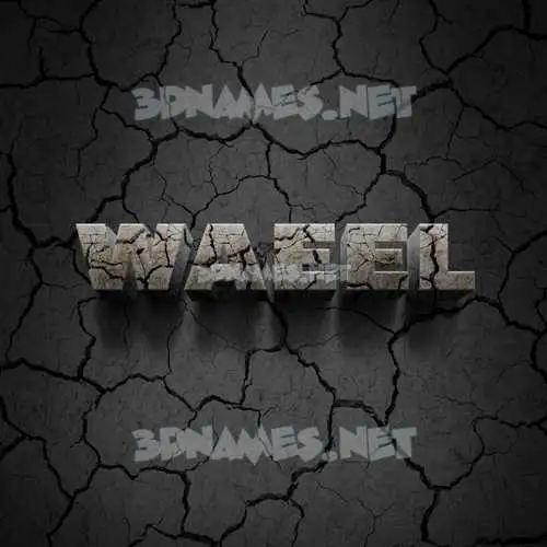 waeel in Cracked Stone style - 3D name wallpaper waeel in Cracked Stone style - 3D name wallpaper