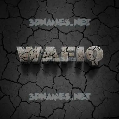 wafiq in Cracked Stone style - 3D name wallpaper wafiq in Cracked Stone style - 3D name wallpaper