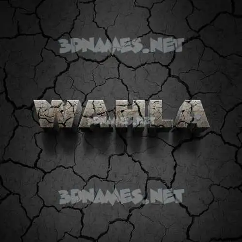 wahla in Cracked Stone style - 3D name wallpaper wahla in Cracked Stone style - 3D name wallpaper