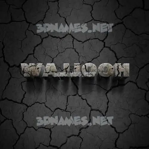 wajjooh in Cracked Stone style - 3D name wallpaper wajjooh in Cracked Stone style - 3D name wallpaper