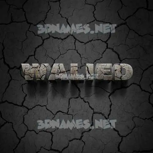 walied in Cracked Stone style - 3D name wallpaper walied in Cracked Stone style - 3D name wallpaper