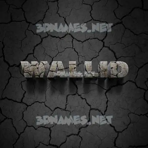wallid in Cracked Stone style - 3D name wallpaper wallid in Cracked Stone style - 3D name wallpaper