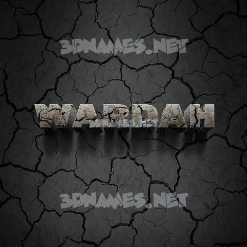 wardah in Cracked Stone style - 3D name wallpaper wardah in Cracked Stone style - 3D name wallpaper