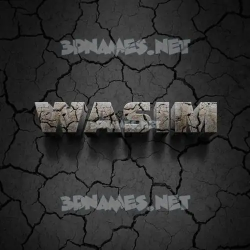 wasim in Cracked Stone style - 3D name wallpaper wasim in Cracked Stone style - 3D name wallpaper