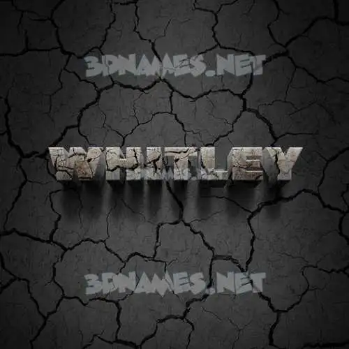 whitley in Cracked Stone style - 3D name wallpaper whitley in Cracked Stone style - 3D name wallpaper