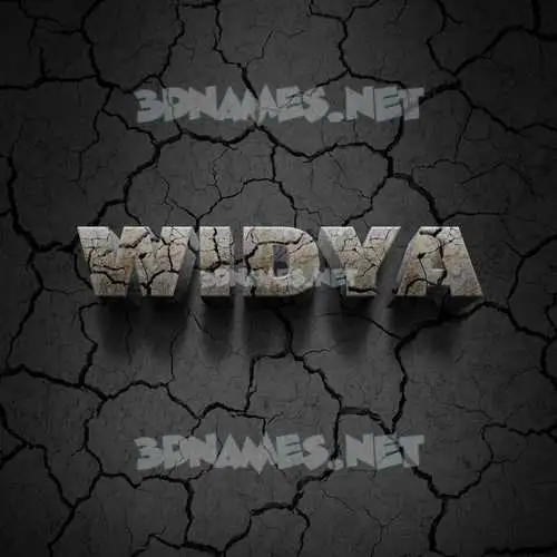 widya in Cracked Stone style - 3D name wallpaper