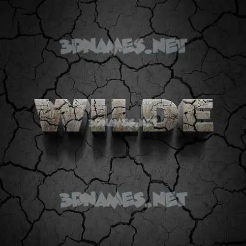 wilde in Cracked Stone style - 3D name wallpaper wilde in Cracked Stone style - 3D name wallpaper