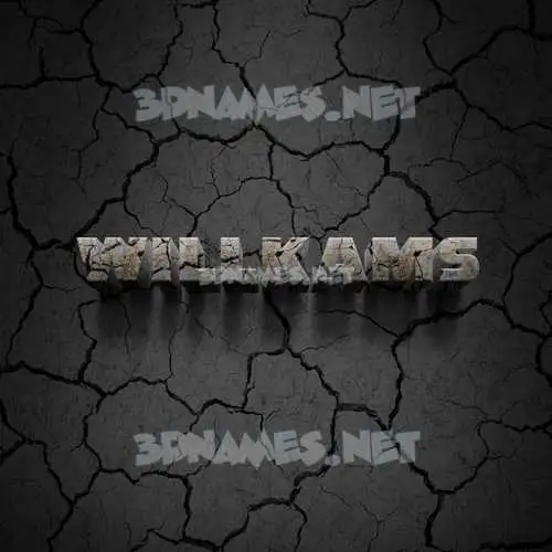 willkams in Cracked Stone style - 3D name wallpaper willkams in Cracked Stone style - 3D name wallpaper