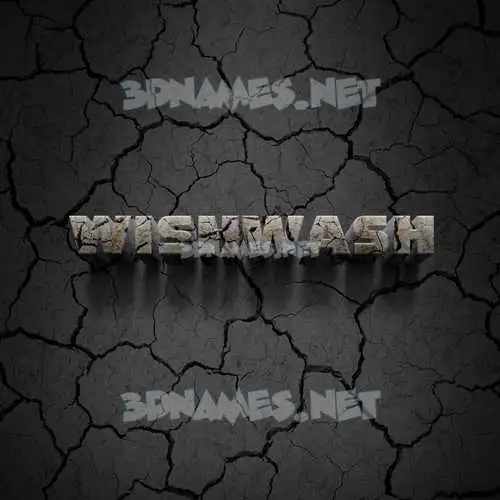 wishwash in Cracked Stone style - 3D name wallpaper wishwash in Cracked Stone style - 3D name wallpaper