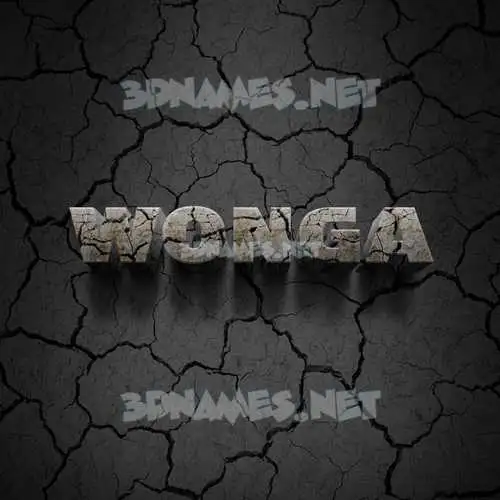 wonga in Cracked Stone style - 3D name wallpaper wonga in Cracked Stone style - 3D name wallpaper