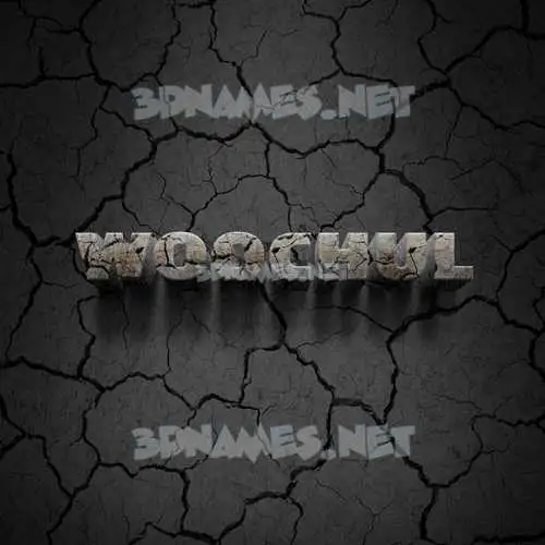 woochul in Cracked Stone style - 3D name wallpaper woochul in Cracked Stone style - 3D name wallpaper