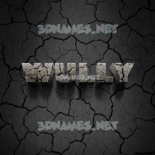 wully in Cracked Stone style - 3D name wallpaper wully in Cracked Stone style - 3D name wallpaper