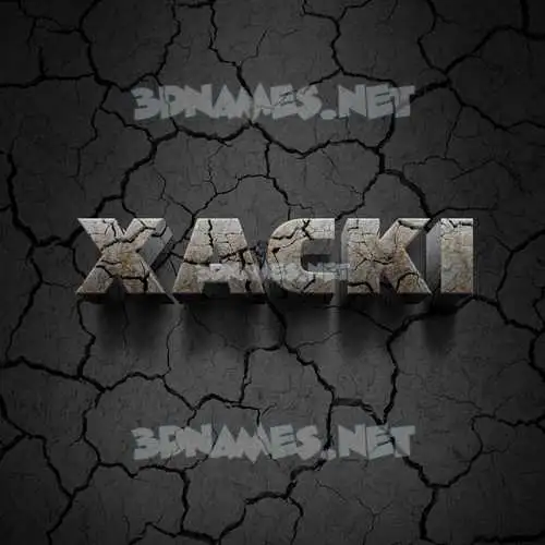 xacki in Cracked Stone style - 3D name wallpaper xacki in Cracked Stone style - 3D name wallpaper