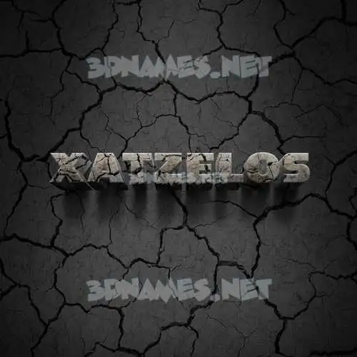 xatzelos in Cracked Stone style - 3D name wallpaper xatzelos in Cracked Stone style - 3D name wallpaper