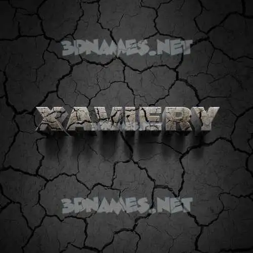xaviery in Cracked Stone style - 3D name wallpaper xaviery in Cracked Stone style - 3D name wallpaper