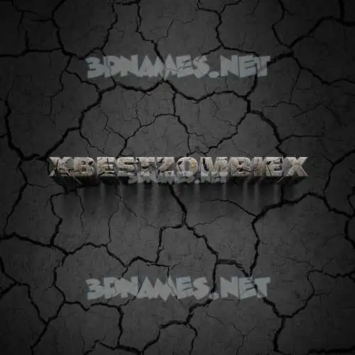 xbestzombiex in Cracked Stone style - 3D name wallpaper xbestzombiex in Cracked Stone style - 3D name wallpaper