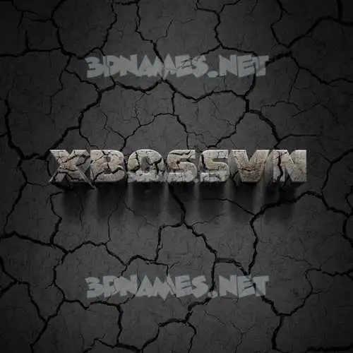 xbossvn in Cracked Stone style - 3D name wallpaper