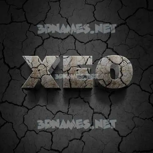xeo in Cracked Stone style - 3D name wallpaper xeo in Cracked Stone style - 3D name wallpaper