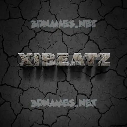 xibeatz in Cracked Stone style - 3D name wallpaper xibeatz in Cracked Stone style - 3D name wallpaper