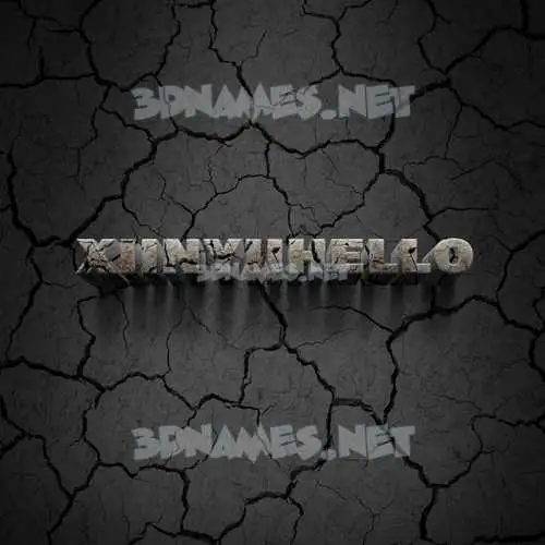 xiinyiihello in Cracked Stone style - 3D name wallpaper xiinyiihello in Cracked Stone style - 3D name wallpaper