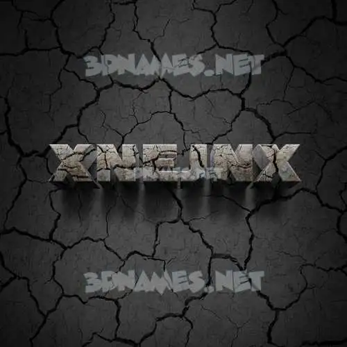 xnejnx in Cracked Stone style - 3D name wallpaper