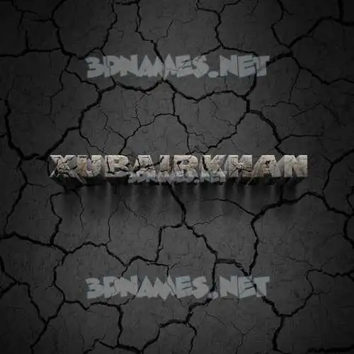 xubairkhan in Cracked Stone style - 3D name wallpaper xubairkhan in Cracked Stone style - 3D name wallpaper