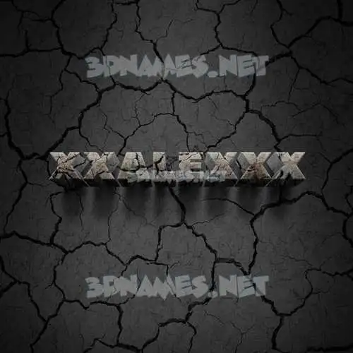 xxalexxx in Cracked Stone style - 3D name wallpaper