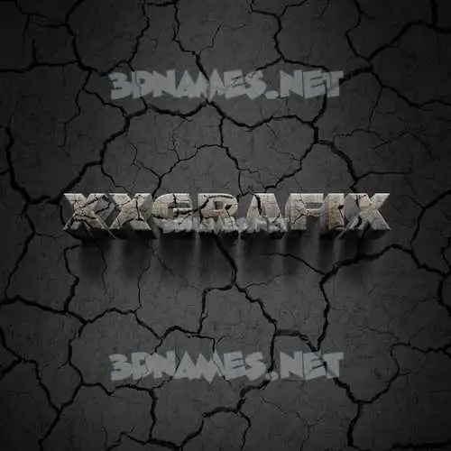 xxgrafix in Cracked Stone style - 3D name wallpaper xxgrafix in Cracked Stone style - 3D name wallpaper