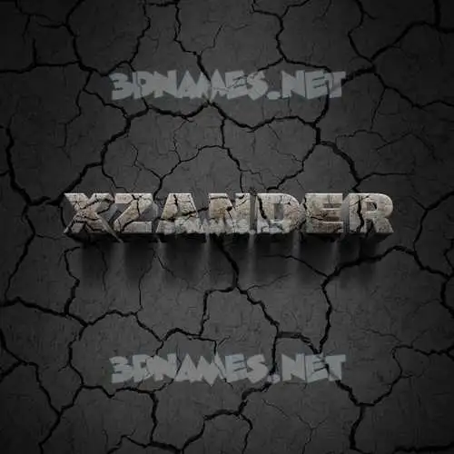 xzander in Cracked Stone style - 3D name wallpaper xzander in Cracked Stone style - 3D name wallpaper