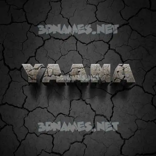 yaana in Cracked Stone style - 3D name wallpaper yaana in Cracked Stone style - 3D name wallpaper