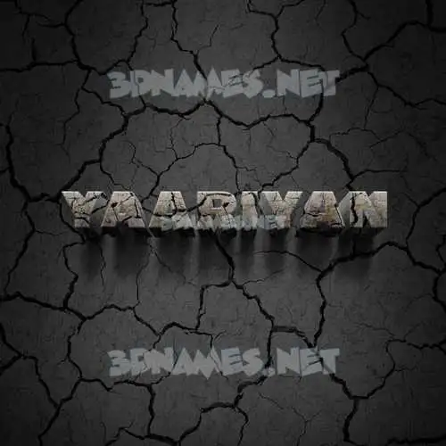 yaariyan in Cracked Stone style - 3D name wallpaper yaariyan in Cracked Stone style - 3D name wallpaper
