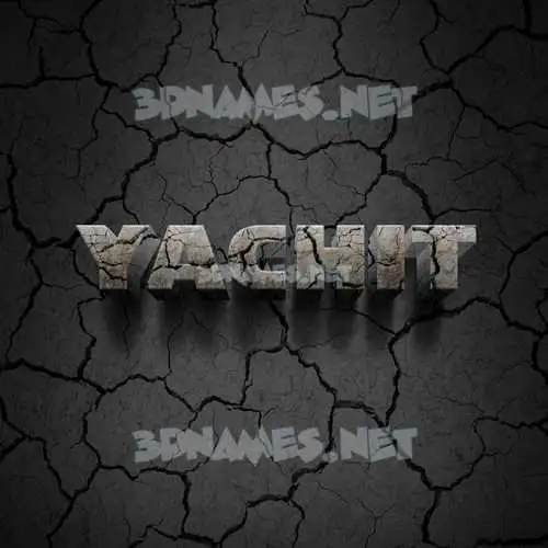 yachit in Cracked Stone style - 3D name wallpaper