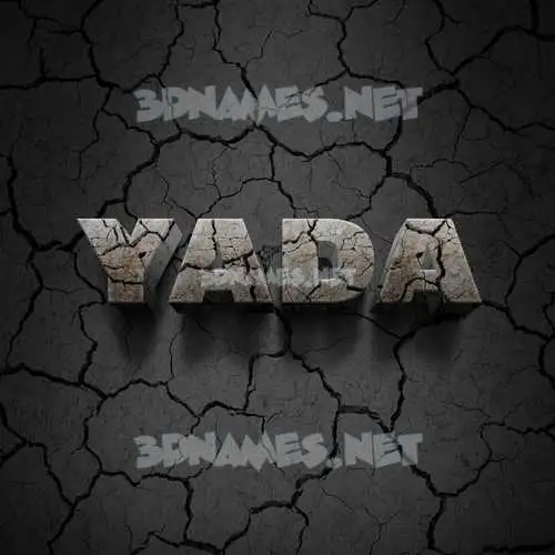 yada in Cracked Stone style - 3D name wallpaper yada in Cracked Stone style - 3D name wallpaper