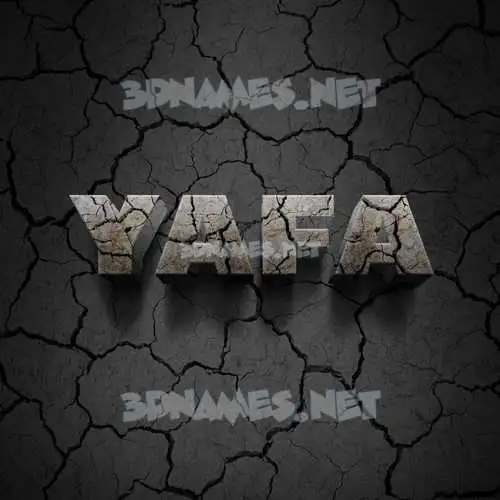 yafa in Cracked Stone style - 3D name wallpaper yafa in Cracked Stone style - 3D name wallpaper