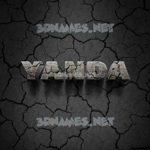 yanda in Cracked Stone style - 3D name wallpaper yanda in Cracked Stone style - 3D name wallpaper