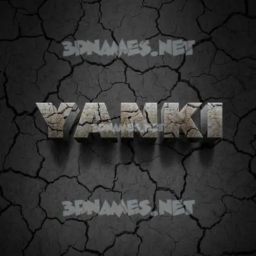 yanki in Cracked Stone style - 3D name wallpaper yanki in Cracked Stone style - 3D name wallpaper