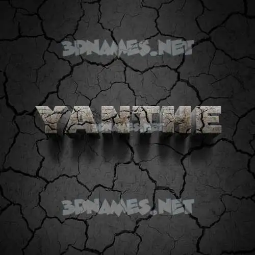 yanthe in Cracked Stone style - 3D name wallpaper