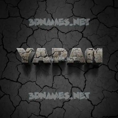 yapan in Cracked Stone style - 3D name wallpaper yapan in Cracked Stone style - 3D name wallpaper