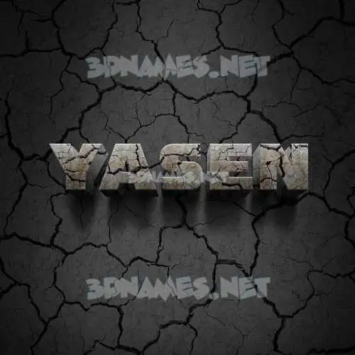yasen in Cracked Stone style - 3D name wallpaper yasen in Cracked Stone style - 3D name wallpaper